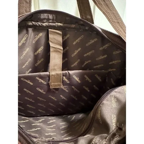 THE‎ CLOWNFISH Brown leather Laptop Messenger Bag Shoulder Hand Bag. - Picture 5 of 8